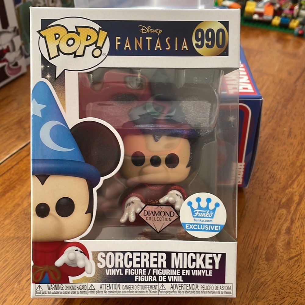 FUNKO SORCERER MICKEY DIAMOND COLLECTION/ Disney Fantasia #990 NIB w/protector